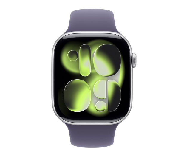APPLE Watch Series 11 GPS + Cellular 46mm Aluminiowa koperta (srebrny)/ Sportowy pasek (księżycowa poświata) - rozmiar S/M - 1362434 - zdjęcie 2